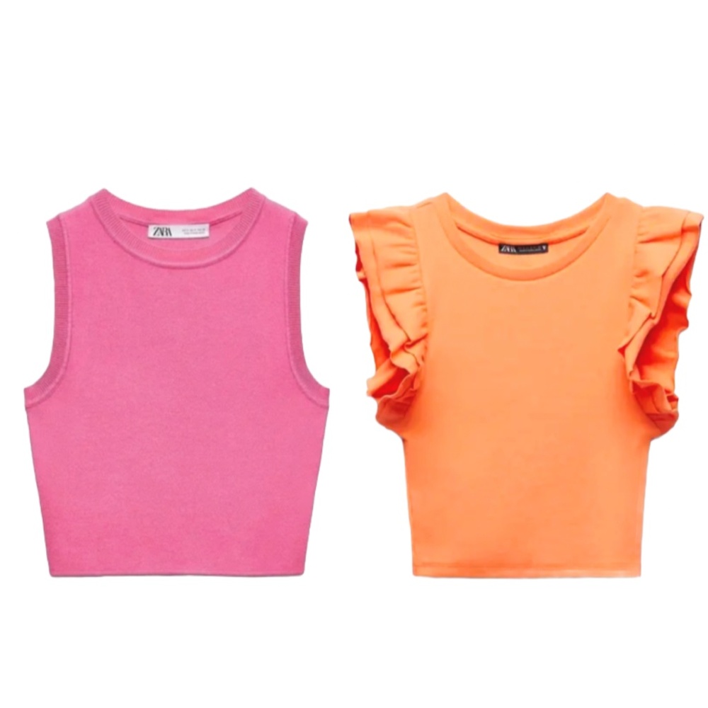 ZARA Women's Crop Tops - Bundle of 2 Tops (S)